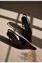 Chic Brown Satin Heeled Shoes - 3