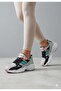 Women's White Green Non-Yellowing Sole Sneaker Shoes - 4