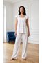24571 Women's 100% Cotton Lace Trimmed Maternity Wear Pregnancy Pajama Set Women's Pajama Set Pure Cotton Comfort