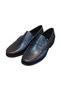 039 Black Antique Genuine Leather Daily Casual Loafer Shoes - 2