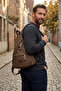 Gk73 Canvas Backpack Shoulder Bag Sports Bag Green - 2