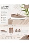 Milano Beige Suede 100% Genuine Leather Men's Loafer Shoes - 2