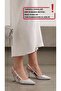Silver Color Glitter Women's Thin Goblet 8 cm Heeled Arched Open Back Evening Dress Shoes