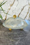 Honey Crystal Footed Cake Jar Plate & Glass Cake Pastry Food Presentation - 3