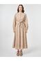 100% Cotton Embroidered Dress Beige - 2