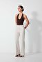 Flare Fit Fabric Pants - 3