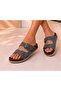 Unisex Double Buckle Summer Casual Slippers Orthopedic Sole - 5