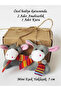2 Pieces Plush Toy Donkey Keychain with Kraft Box - 5 cm - Birthday - Bag Ornament - Gray