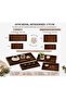 Bamboo Double Tray Set, Serving & Presentation Tray |   20×30 cm – 35×25 Cm, Dark Tone Brown-Acacia - 6