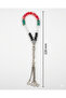 10'Lu Palestinian Flag Design Handmade Silver Imame Rosary with Crystal Stones 33 Pieces A300053-10 - 2
