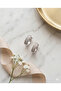 Special Series Tarnish-Free Steel Zircon Stone Perforated Minimal Hoop Earrings - 1.5 cm - 2