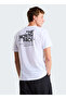 White Men's Round Neck Regular Fit T-Shirt Nf0A8Guzfn41-M Mountain Sketch Slee - 2