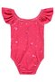 Göğsü Büzgülü 6-18 Month Swimsuit - Fusya - 3