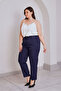 High Waist Carrot Fabric Pants - 4