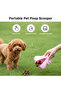Dog & Cat Poop Portable Scooper with Bag Dispenser Includes 15 Bags-Pink - 3