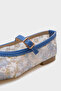 Gabey Buckle Strap Mesh Floral Patterned Round Toe Flat Heeled Casual Women's Ballerinas - 3
