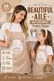 Beautiful Family Liquid Proof Waterproof Kitchen Apron Adult and Children Apron - 3