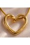 Non Tarnish Waterproof Gold Heart Necklace 316L Steel Luxury Minimalist Women Gift Jewelry - 8