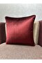 Exclusive Imported Atlas Burgundy Color Cushion Cover 43X43Cm - 4