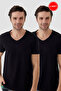 Men's Cotton V-Neck Short Sleeve T-Shirt 2 Pcs