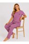 Women's Middle-Aged and Above Short Sleeve Mom Pajamas Set 5540 - 4