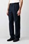 Navy Blue Linen Blended Men's Baggy Trousers - 3