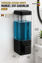 Wall Mounted Soap Dispenser, No Drilling Required, Push-Press Liquid Soap Dispenser with Transparent Reservoir, 350 Ml, 1 Pc M-53
