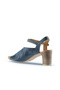 Shoes blue leather women's heeled sandals 01wn1519 - 5