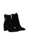 Black Suede-Leather Women's Heeled Boots 33Wb5540 - 2