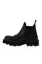Black flotter leather women's flat boot 01wr3401 - 4