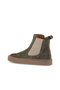 Khaki Suede Women's Flat Boots 01Wt3206 - 5