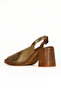Bronze Leather Women's Heeled Sandals 01We3700 - 4