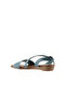 Blue Leather Women Sandals 01Ws6012 - 5