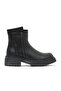 Black Leather Women's Flat Boots 01Wd2108
