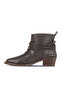 Brown Leather Women's Heeled Boots 01Wd4007 - 3