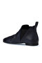 Navy Blue Flotter Leather Women's Flat Boots 01Wp5903 - 5