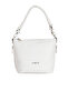 White Leather Women's Shoulder Bag - 2