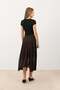 Brown Polka Dot Women's Midi Skirt - 6