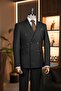 Exclusive striped double-breasted suit black - 2