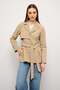 Short Trench Coat with Cape Detail and Pleated Back, Water Repellent Beige 6772 - 4