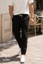 Men's Summer Synthetic Linen High Waist Elastic, Loose Cut Trousers C350