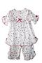 Girl's Purple Floral Capri Pajama Set - 2