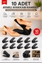 10 Pieces Adjustable Shoe Ramps - Height Adjustable Shoe Organizer In-Cabinet Organizer