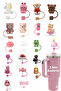 Quencher Thermos Compatible Pink Flower Accessory / Straw Protector / Silicone Straw Tip Cover / 10mm Compatible