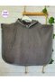 Cotton Soft Hooded Towel Poncho for Girls and Boys for Sea, Beach, Pool, Bath/Anthracite - 2