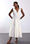 Ecru Flounce Maxi Dress - 5