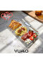 3-Compartment Serving Plate Transparent Glass Snack Plate Breakfast Presentation Plate Sauce Bowl Divided Plate Mezzanine Plate Breakfast Snack Sauce Fruit Vegetable Serving Set Luxury Rectangular Salad Presentation Plate Dishes Catering Presentation