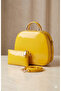 Women's Yellow Bag and Portfolio Set