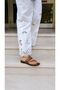 Lamalia Slippers Genuine Leather Tan Leather with Flip-Flop Detail - 3