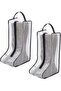 2-Pack Portable Boots Storage Bag,Large Black,Non-Woven Fabric,for Home & Travel